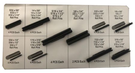 Workshop Kit Roll Pins Imperial - 30 sizes (120)