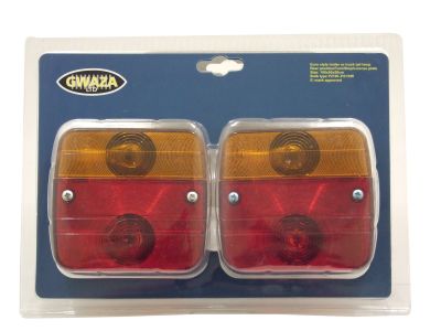 Lamps Trailer + bulbs 100mm 3 function Fpack of 2