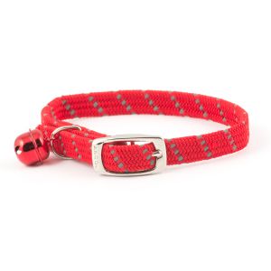Ancol Softweave Reflective Elastic Cat Collar - Red