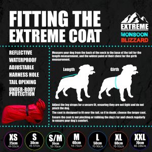 Extreme Blizzard Dog Coat Black 30cm S