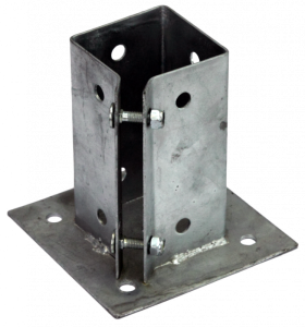 100mm Galvanised Clamp Bolt Post