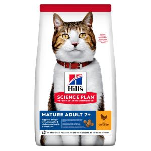 HILL'S SCIENCE PLAN Mature 7+ Adult Dry Cat Food Chicken Flavour