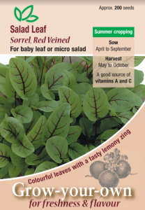 Salad Leaf Sorrel Red Veined                     
