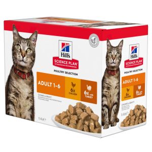 Hill's Science Plan Adult Wet Cat Food Multipack Chicken & Turkey Flavour
