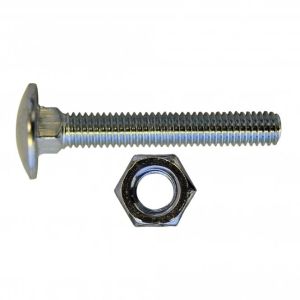 M10 X 100mm Bzp Cup Sq Bolt & Nut 5/Pk