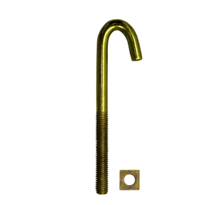 M8 X 120 Yzp Hk Bolt & Nut(J Bolt) 10/Pk